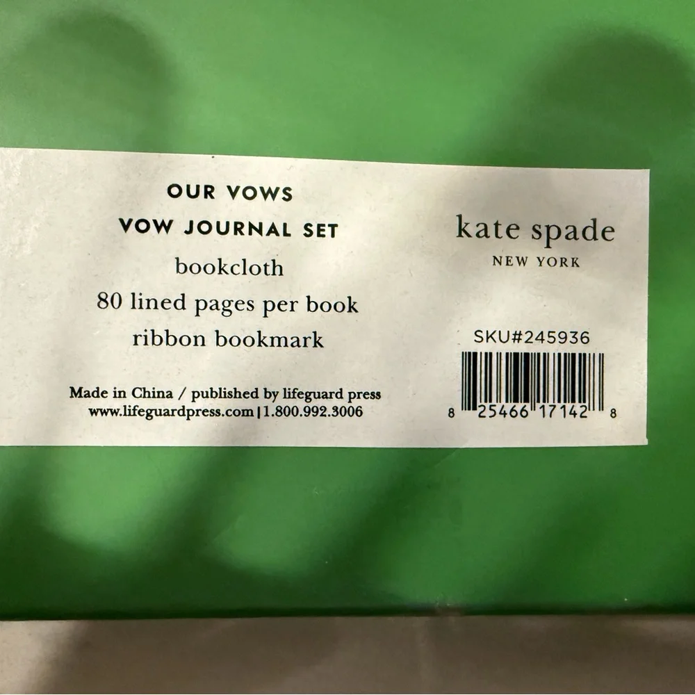 Kate Spade Our Vows His & Hers Journal Set